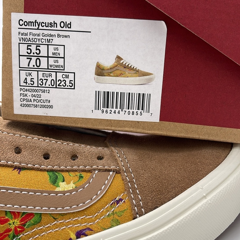 Vans WMNS Floral Tan Sneakers Comfycush Old
Fatal Floral Golden Brow
VN0A5DYC1M7 - Picture 16 of 16